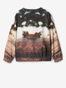Desigual Rjava fantovska majica Desigual Cupido z vzorcem