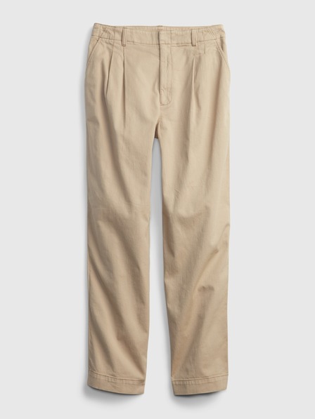 GAP Otroške nagubane khaki hlače GAP