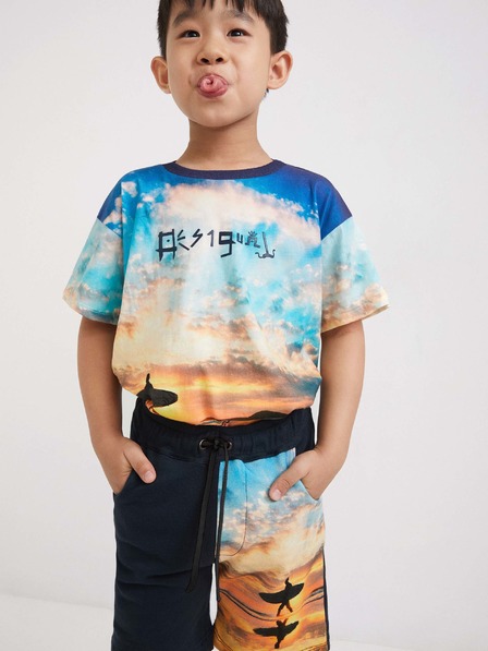 Desigual Temno modre fantovske kratke hlače Desigual Angel