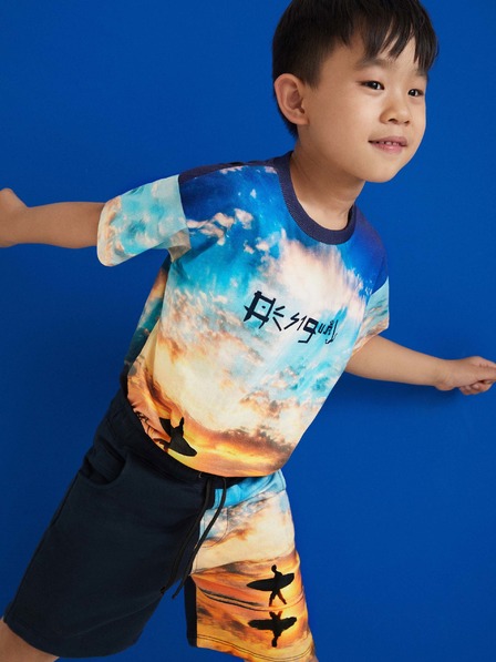 Desigual Temno modre fantovske kratke hlače Desigual Angel