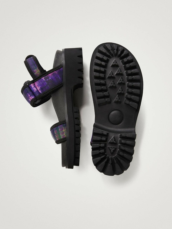 Desigual Vijolično-črna ženska sandala Desigual Track