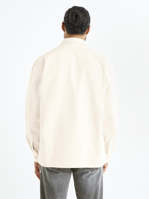 Celio Bež moška majica iz džinsa Celio Battery