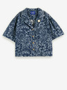 Scotch & Soda Temno modra ženska majica Scotch & Soda s cvetličnim vzorcem