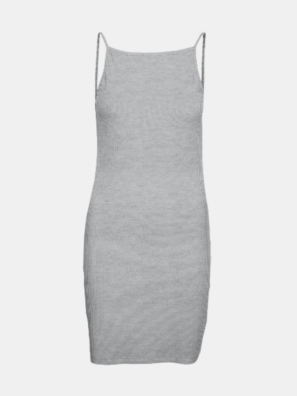 Noisy May Svetlo siva rebrasta obleka z rokavi Noisy May Edda