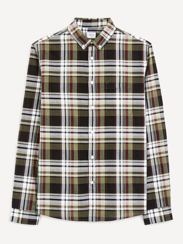 Celio Belo-črna moška karirasta majica Celio Bapop