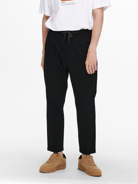 ONLY & SONS Črne oprijete hlače chino ONLY & SONS Dew