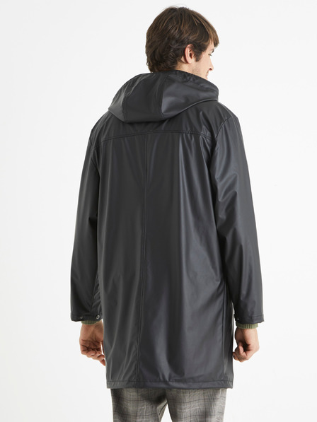 Celio Črna moška parka s kapuco Celio