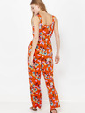 CAMAIEU Oranžni cvetlični kombinezon CAMAIEU