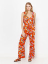 CAMAIEU Oranžni cvetlični kombinezon CAMAIEU