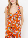 CAMAIEU Oranžni cvetlični kombinezon CAMAIEU