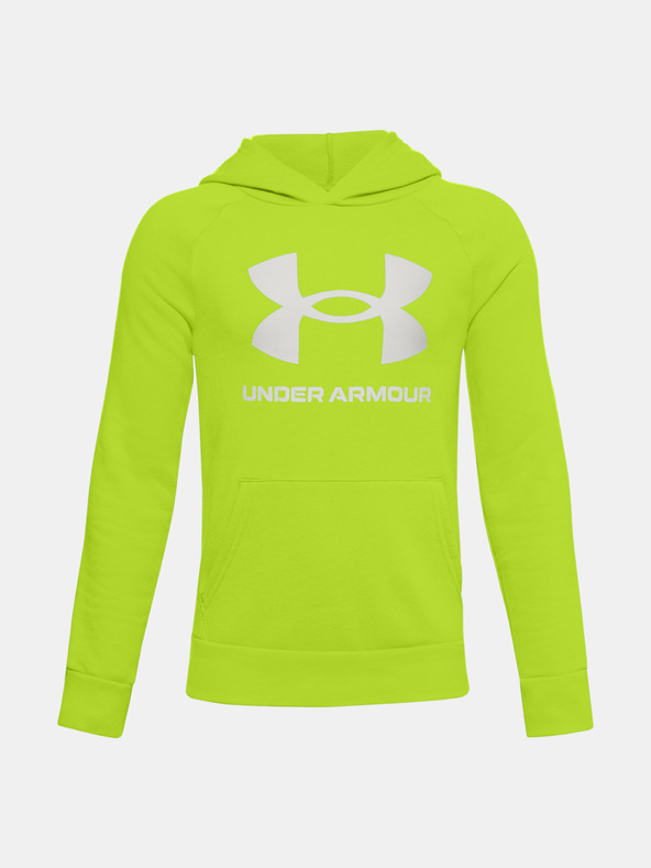 Under Armour Deški pulover Under Armour UA RIVAL FLEECE HOODIE-BLK