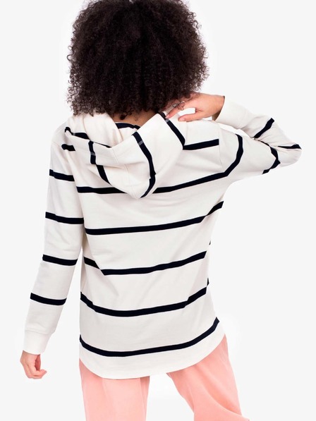 Brakeburn Modro-bela črtasta ženska jopa s kapuco Brakeburn