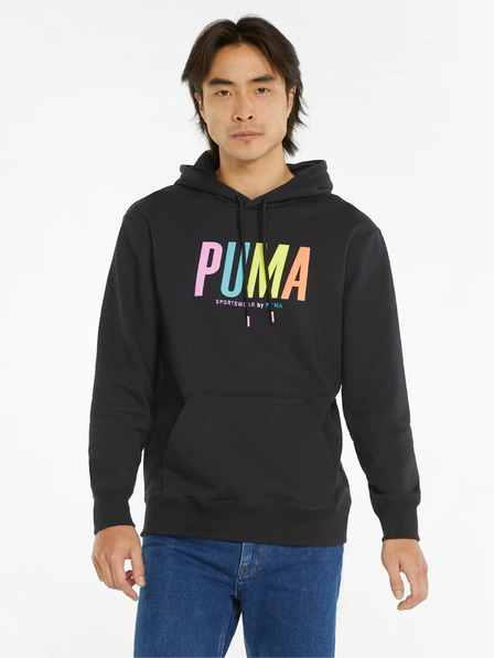 Puma Črna moška majica s kapuco Puma