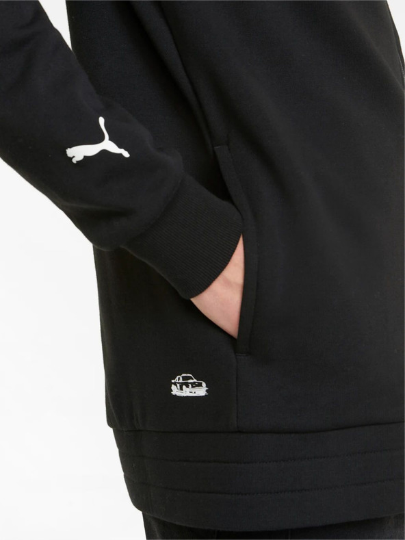 Puma Rumeno-črna moška športna majica s kapuco Puma