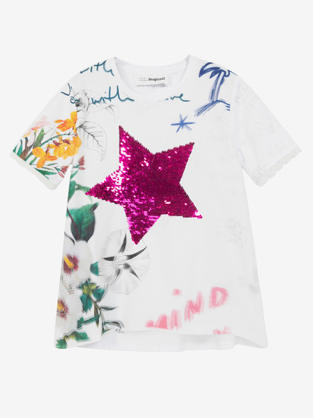 Desigual Desigual TS Amparo bela dekliška majica z vzorcem