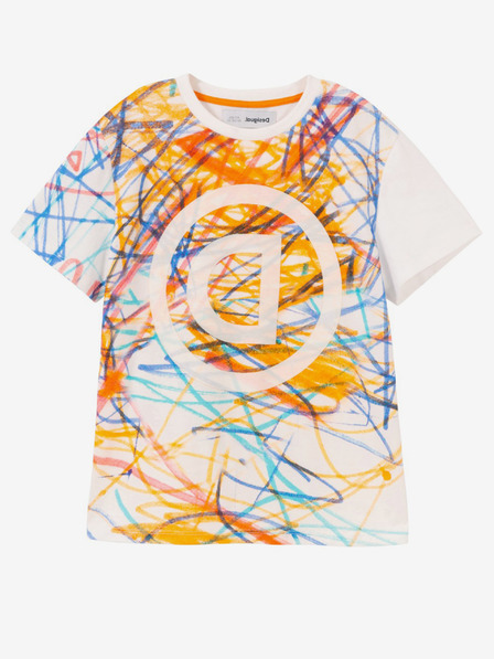Desigual Desigual TS Liam Bela vzorčasta majica za dekleta