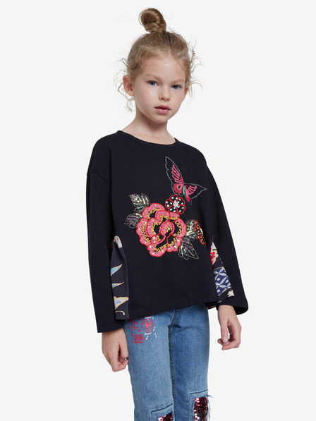 Desigual Črna dekliška majica Desigual TS Norwich