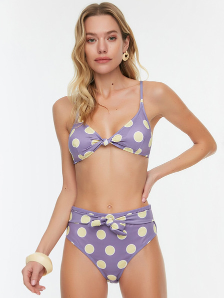 Trendyol Svetlo vijolične ženske polka dot spodnji del kopalk Trendyol