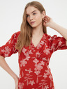 Trendyol Opečna ženska cvetlična kratka obleka Trendyol
