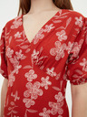 Trendyol Opečna ženska cvetlična kratka obleka Trendyol