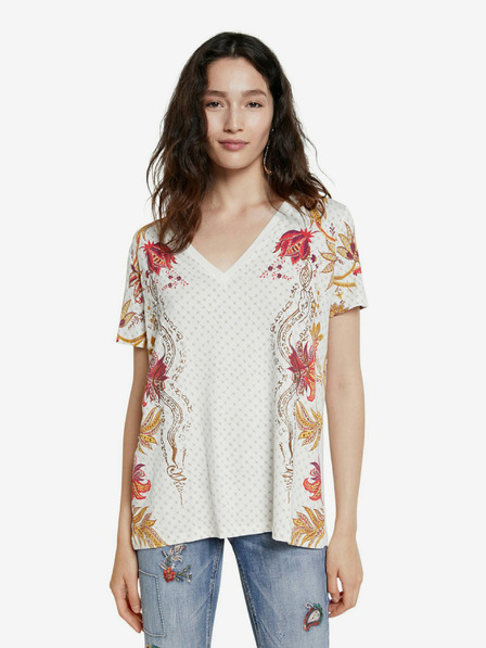 Desigual Desigual TS Praga Srajca kremaste barve za ženske