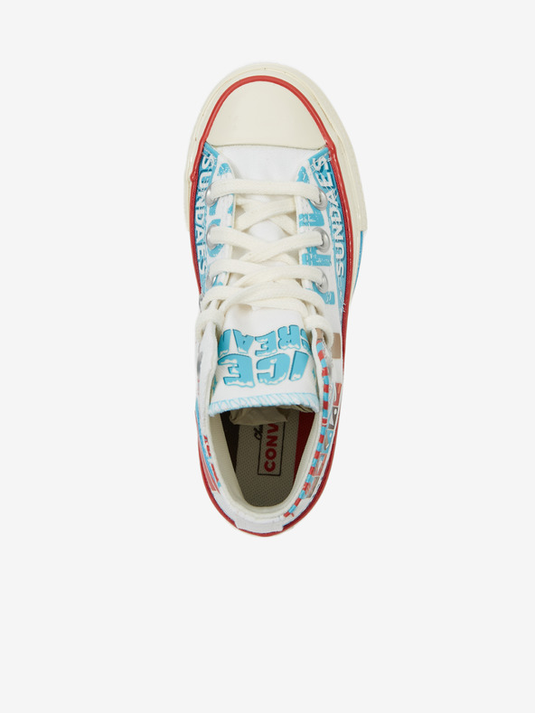 Converse Modro-bele otroške gležnjarske superge z vzorcem Converse Sweet Scoops