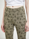 CAMAIEU Kaki vzorčaste hlače ozkega kroja CAMAIEU