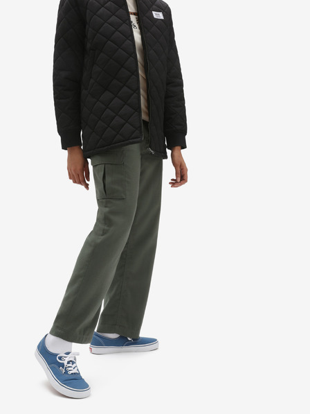 Vans Zelene ženske hlače z žepi VANS