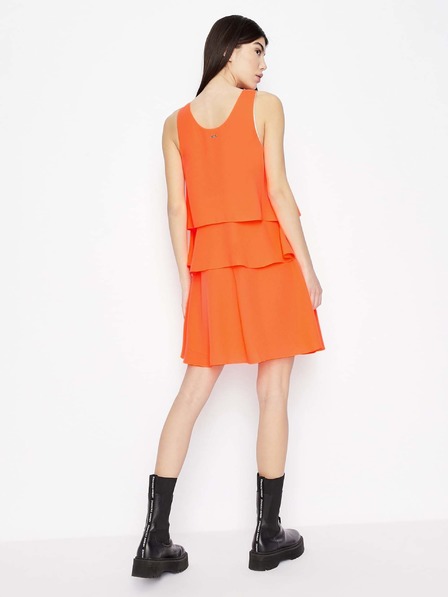 Armani Exchange Oranžna obleka Armani Exchange