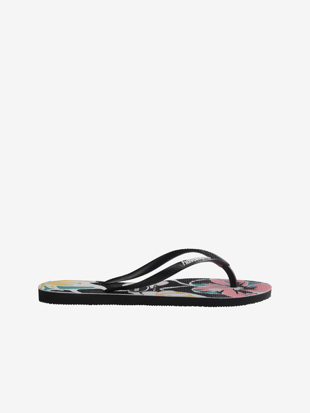Havaianas Črne ženske cvetlične japonke Havaianas