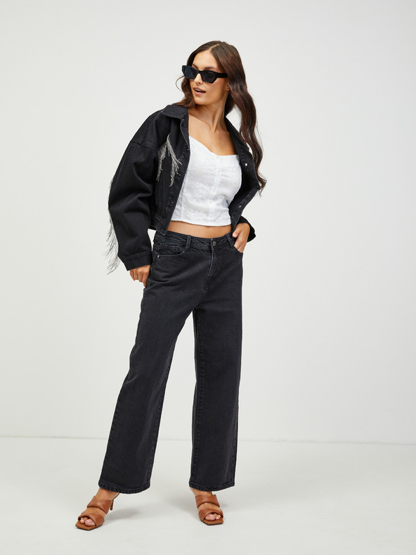 CAMAIEU Bela vzorčasto krojena majica CAMAIEU