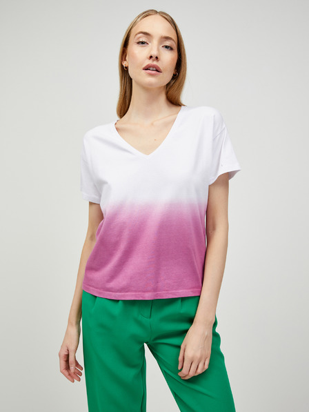 Pieces Bela in roza majica Pieces Abba