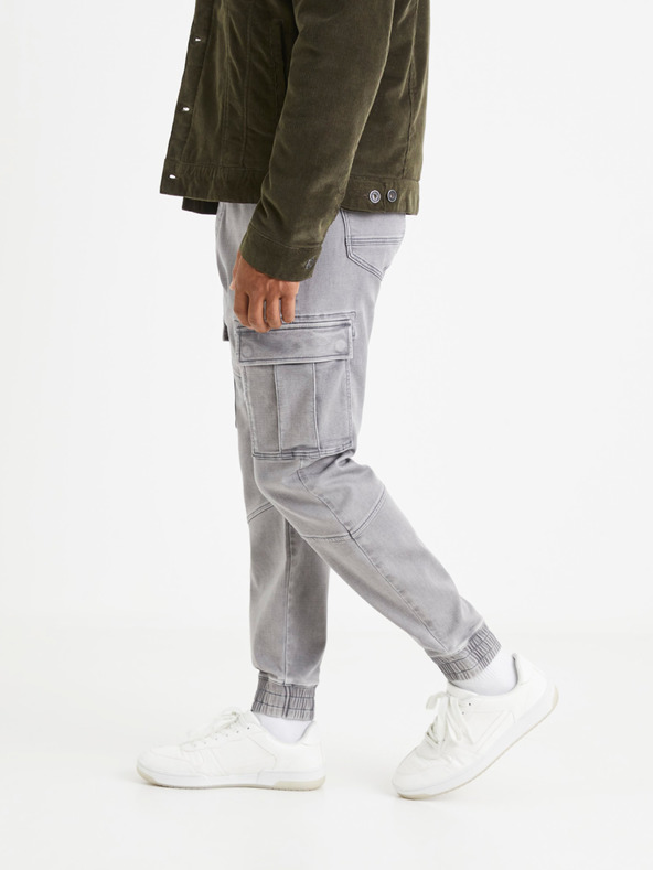 Celio Svetlo sive moške hlače Celio