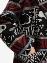 Desigual Črn ženski vzorčast plašč Desigual Dev