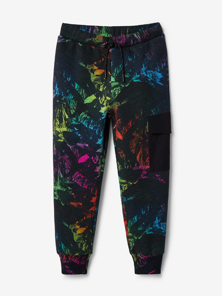 Desigual Desigual Adam črne fantovske hlače z vzorcem