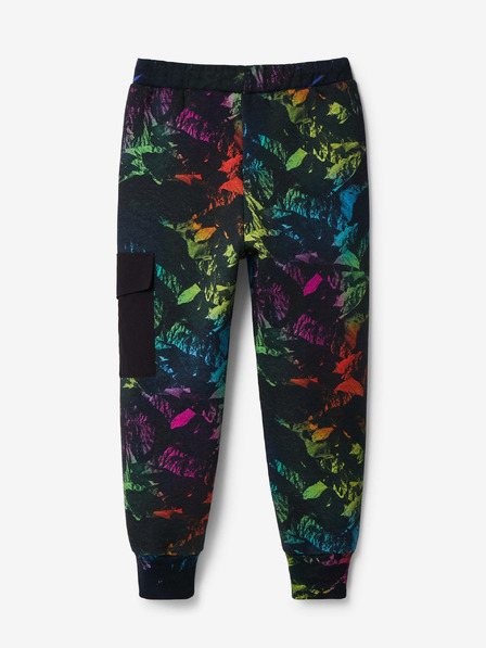 Desigual Desigual Adam črne fantovske hlače z vzorcem
