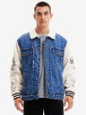 Desigual Bela in modra moška jakna iz džinsa Desigual Wolf