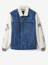 Desigual Bela in modra moška jakna iz džinsa Desigual Wolf