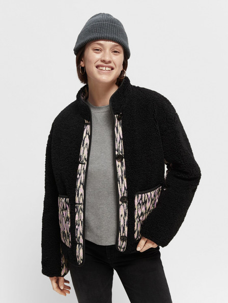 Scotch & Soda Črna ženska reverzibilna vzorčasta jakna Scotch & Soda