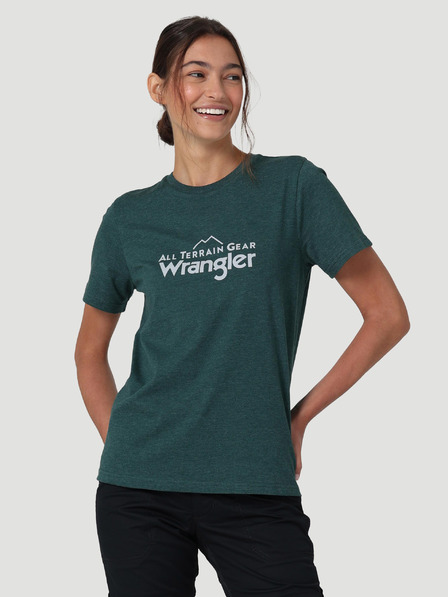 Wrangler Wrangler Temno zelena ženska srajca z modro barvo