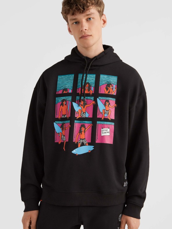 O'Neill Črna moška jopa s kapuco O'Neill Progressive