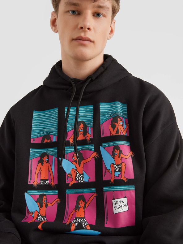 O'Neill Črna moška jopa s kapuco O'Neill Progressive