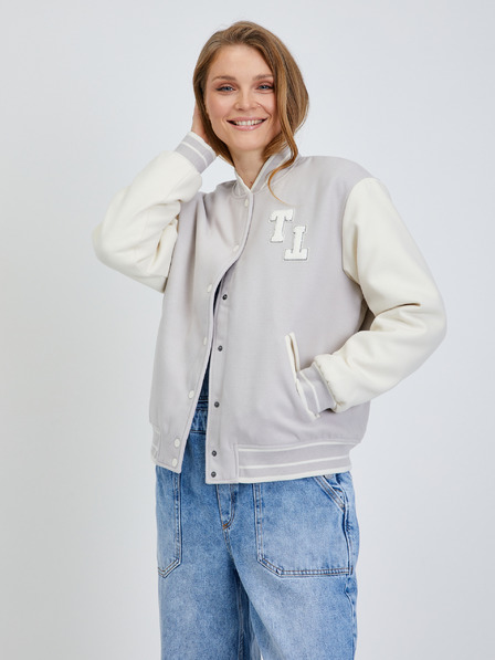 Tom Tailor Denim Svetlo siv ženski džins bomber Tom Tailor