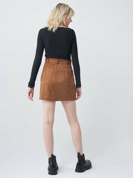 Salsa Jeans Mini krilo iz rjavega semiša Salsa Jeans
