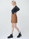 Salsa Jeans Mini krilo iz rjavega semiša Salsa Jeans
