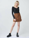 Salsa Jeans Mini krilo iz rjavega semiša Salsa Jeans
