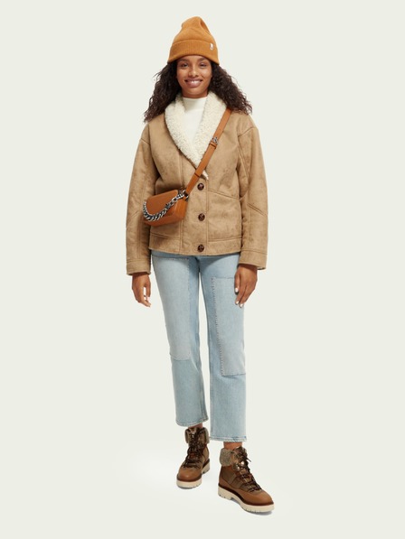 Scotch & Soda Svetlo rjava ženska zimska jakna Scotch & Soda