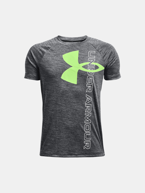 Under Armour Deška majica Under Armour UA Tech Split Logo Hybrid SS-BLK