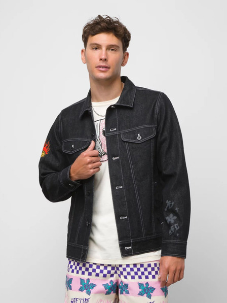 Vans Črna unisex jakna iz džinsa VANS Hellfire Club