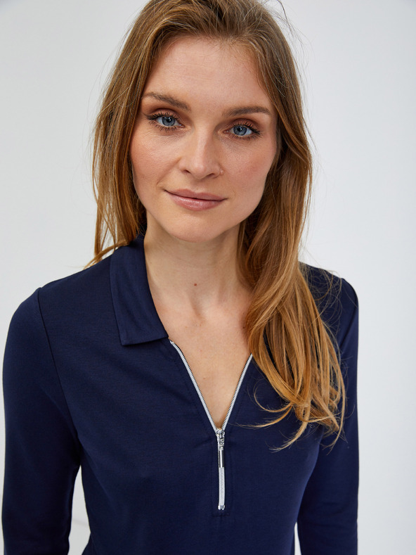 Orsay Temno modra majica s tričetrtinskimi rokavi ORSAY